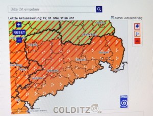 Der DWD informiert uns schon rechtzeitig über die Wetterlage